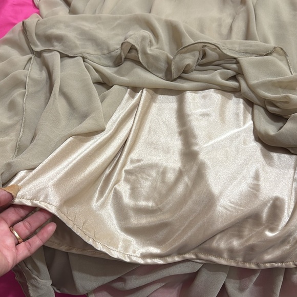 (R3) JKARA vintage Size 14 Full Length Champagne Beaded Formal Dress NWT - Picture 11 of 13